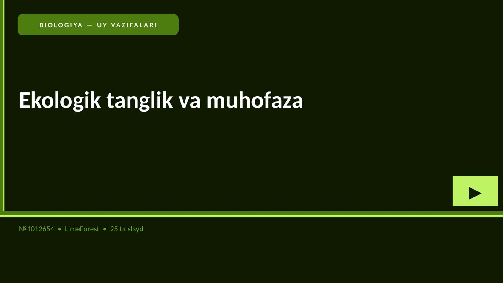Ekologik tanglik va muhofaza