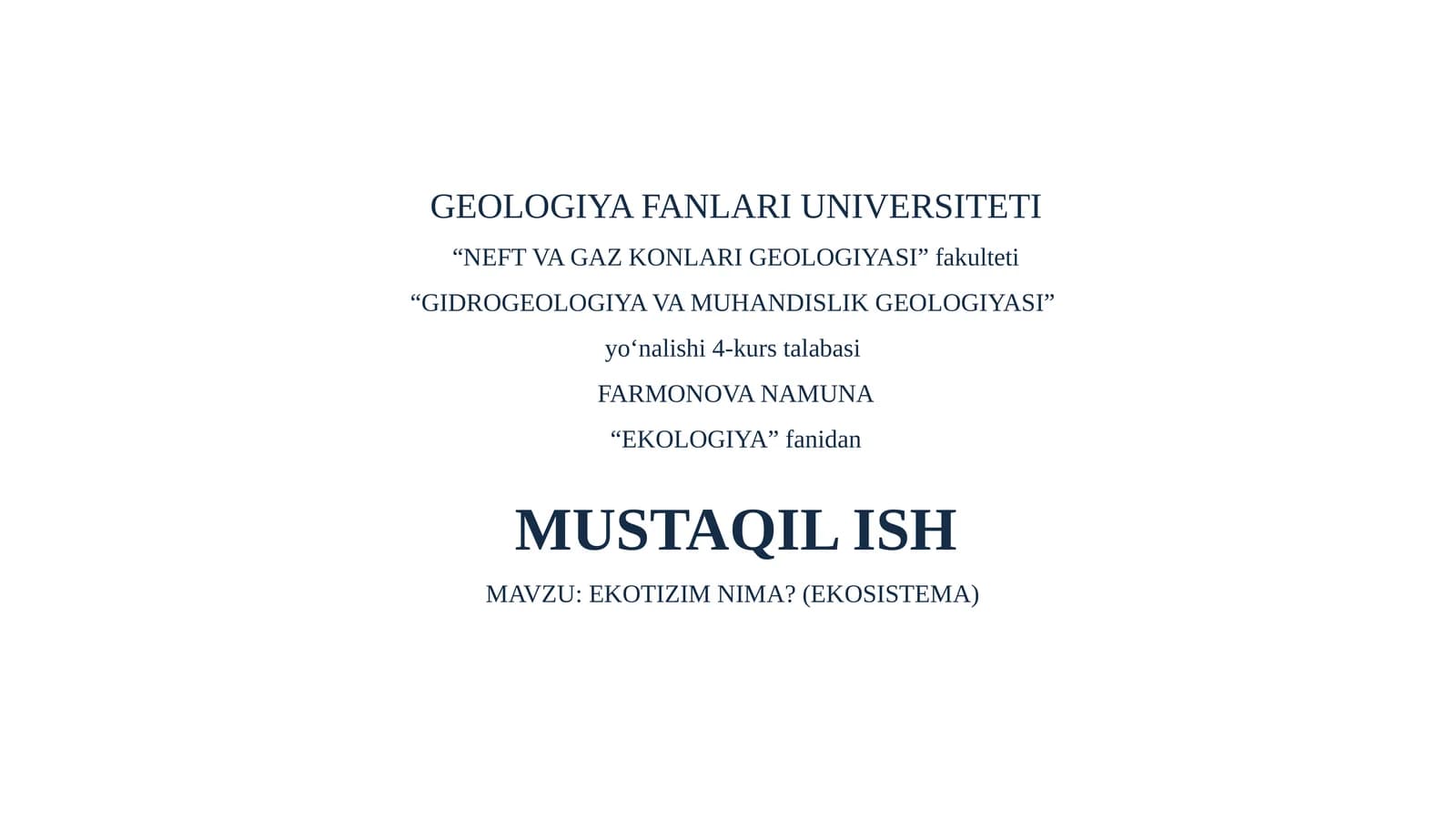 EKOTIZIM NIMA? (EKOSISTEMA)