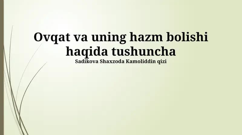 Ingichka ichakda hazm qilish