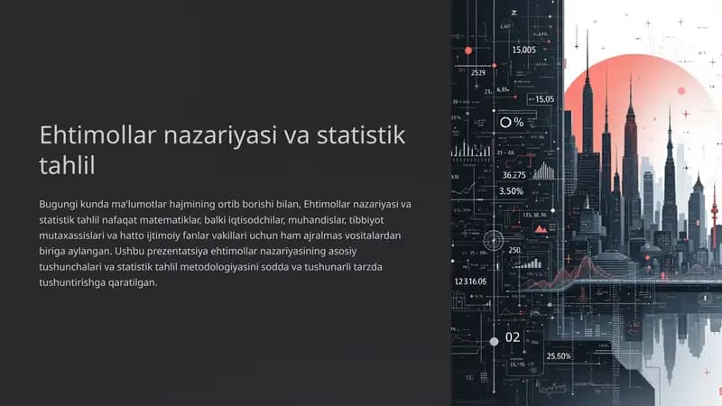 Ehtimollar nazariyasi va statistik tahlil