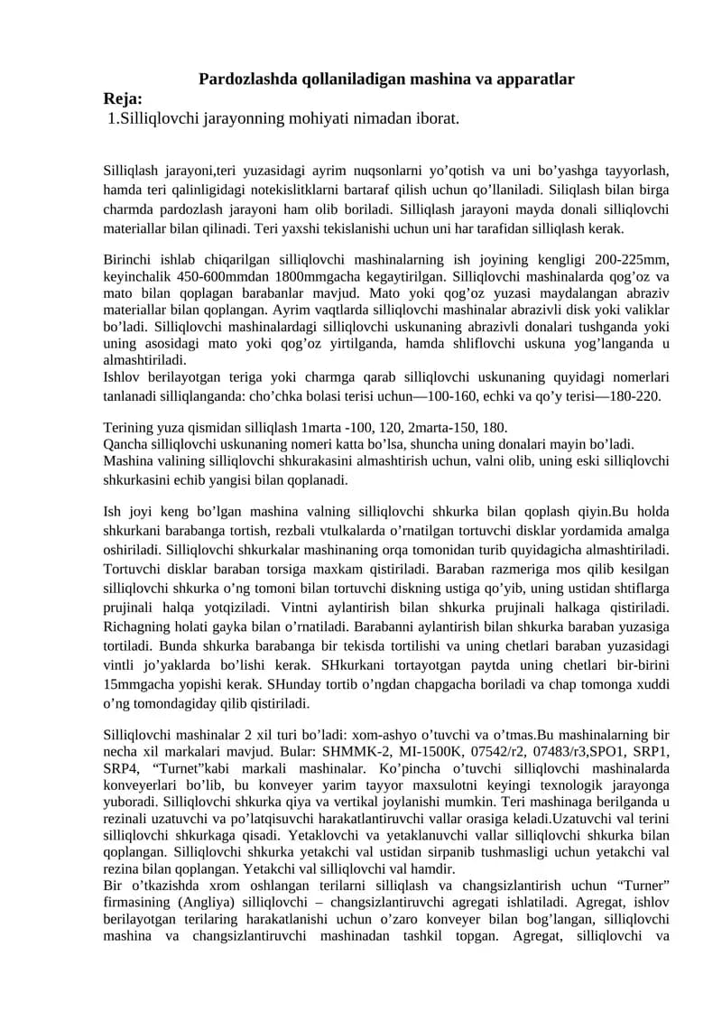 Silliqlash mashinalari