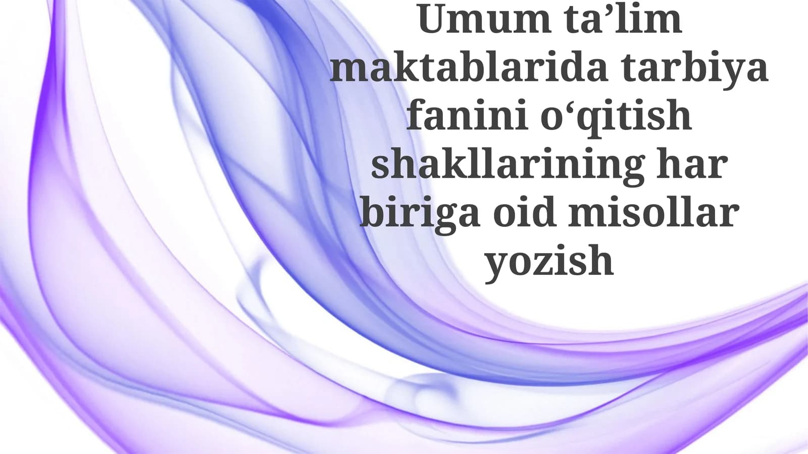 O'yin asosidagi o'qitish
