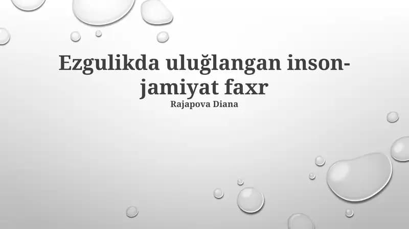Mehrda ulug‘langan inson – jamiyat iftixori
