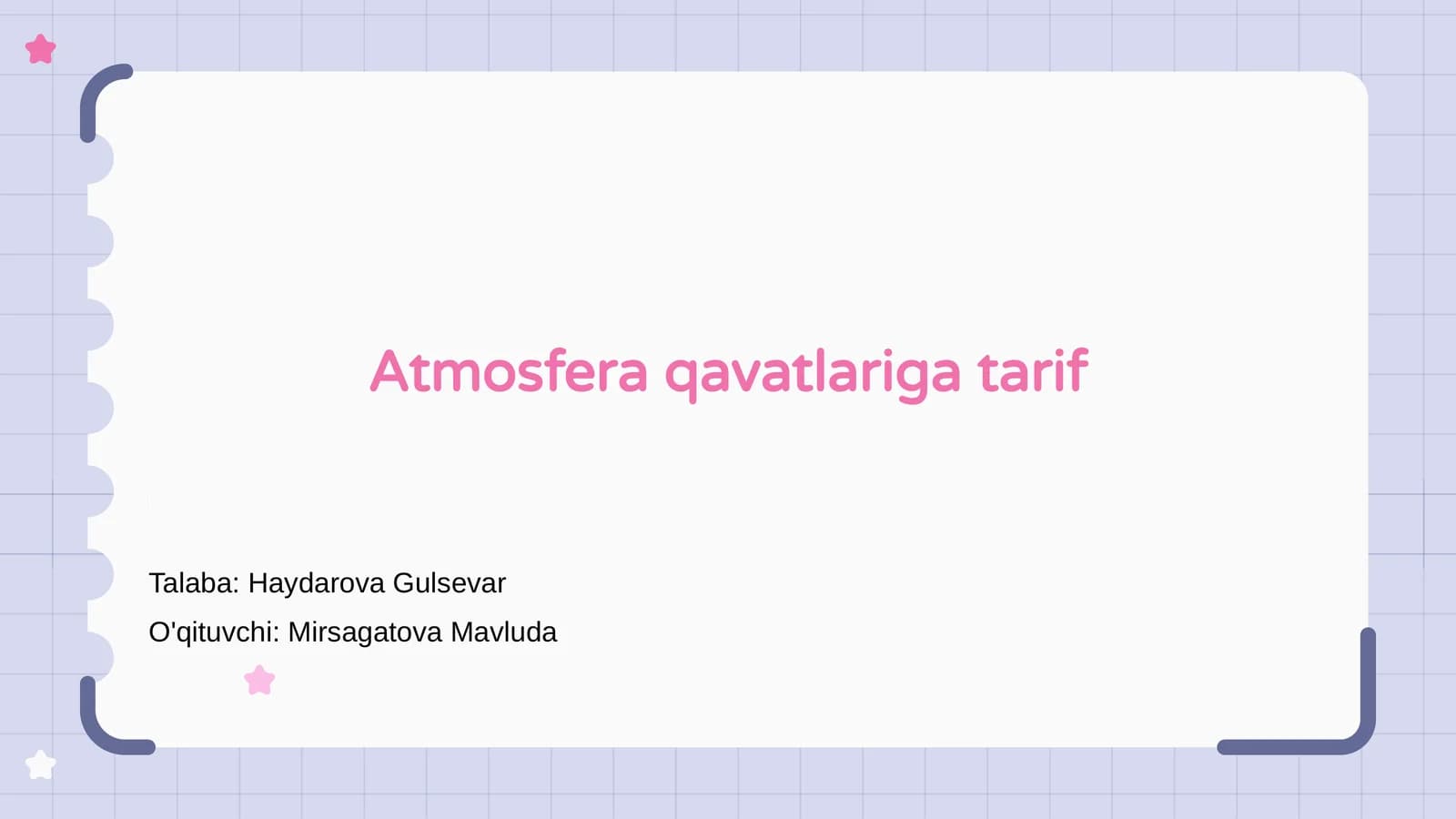 Atmosfera qavatlariga tarif