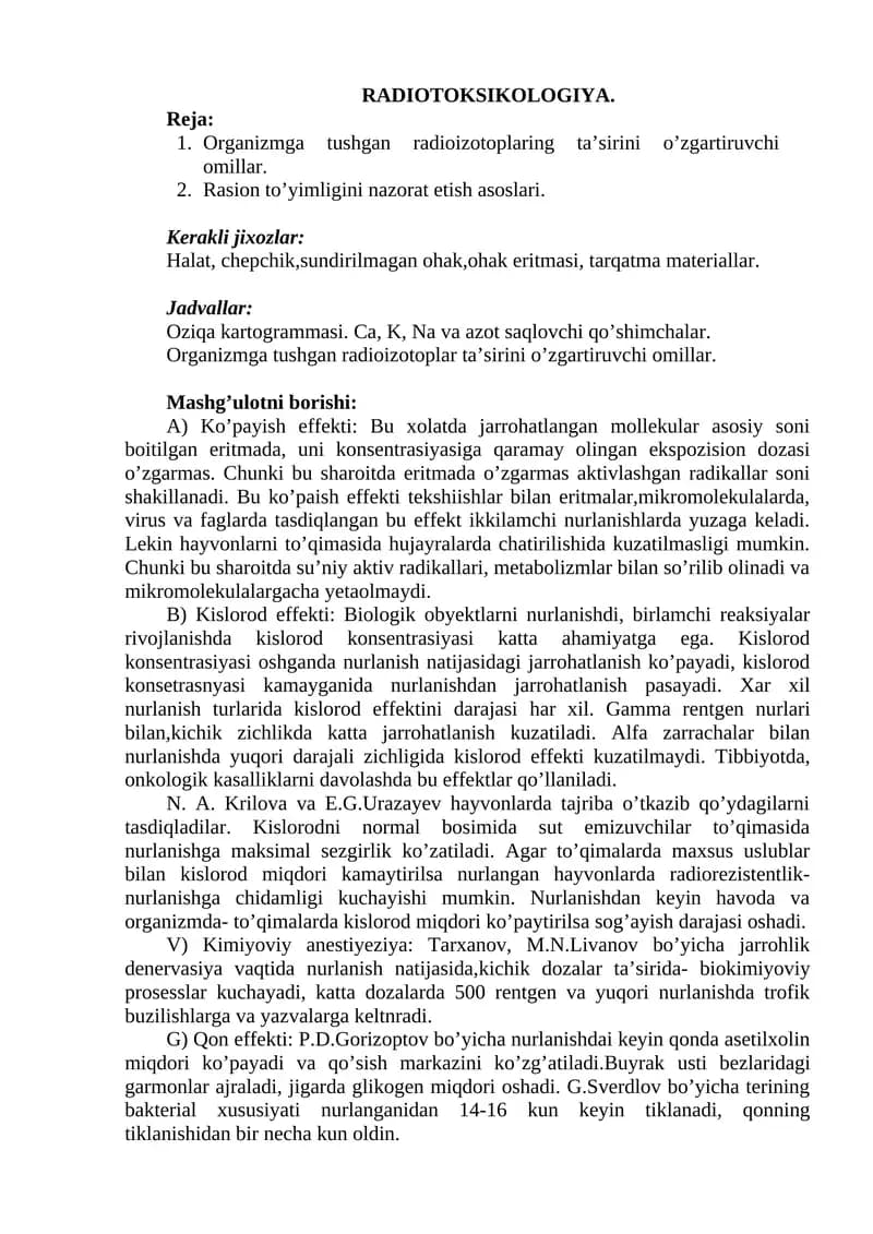 RADIOTOKSIKOLOGIYA