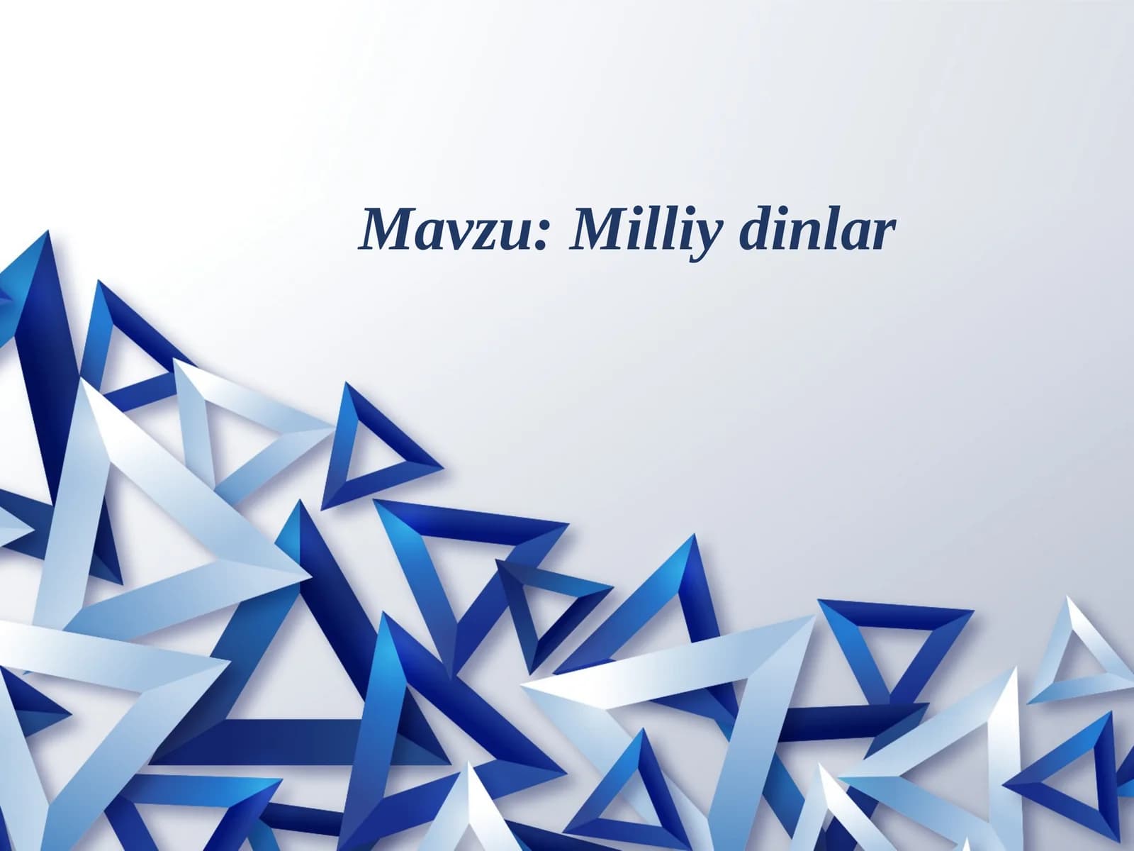 milliy dinlar
