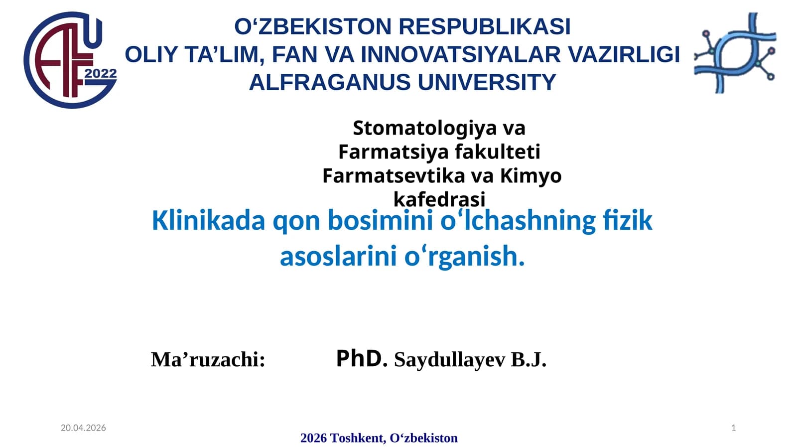 klinikada qon bosimini oʻlchash ishi