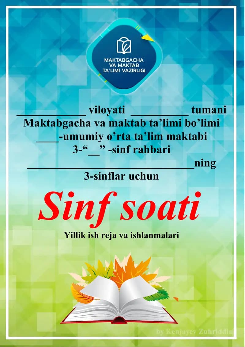 3-sinflar uchun Sinf soatlar