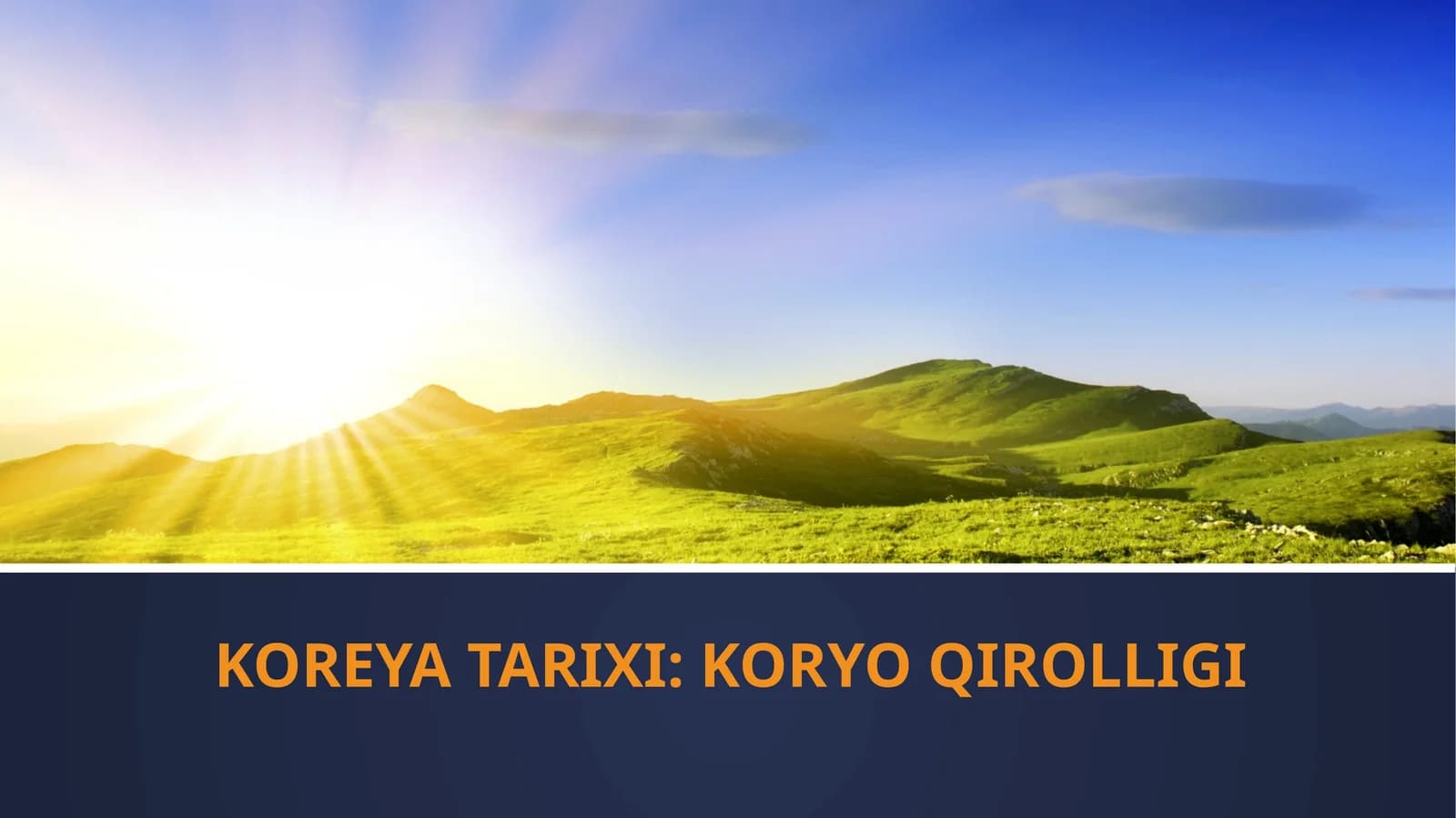 KOREYA TARIXI: KORYO QIROLLIGI