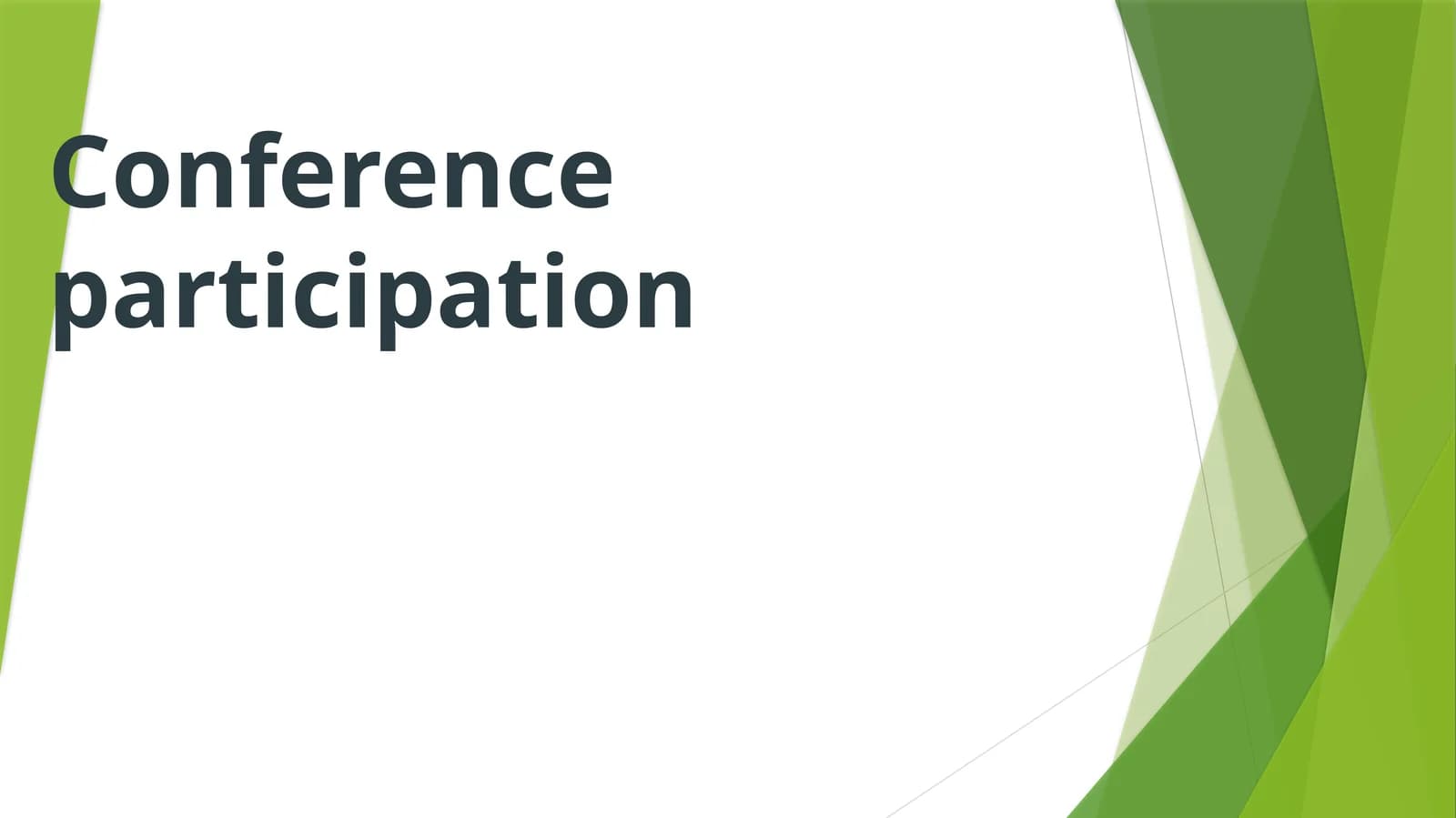 Conference participation