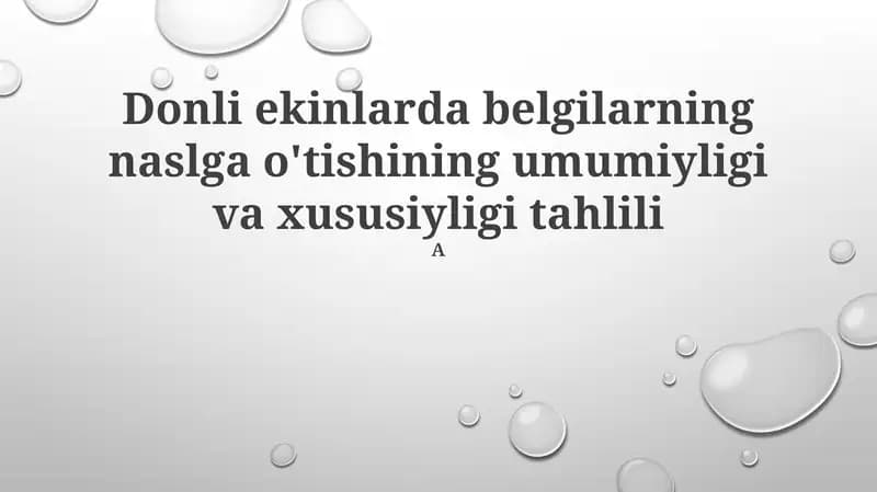O'simliklarda Mendel irsiyati