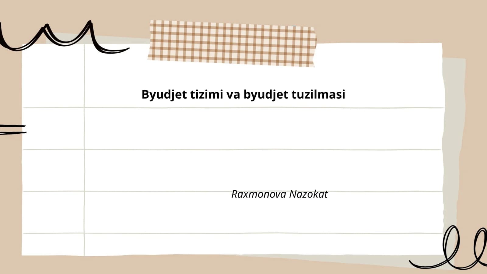 Byudjet tizimi va byudjet tuzilmasi