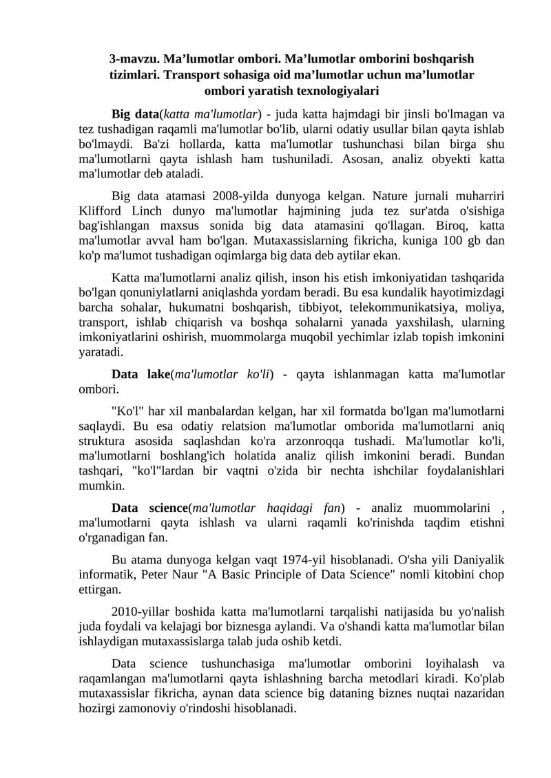Ma’lumotlar ombori