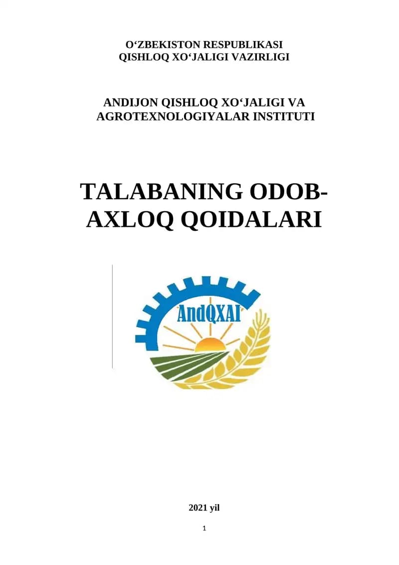 Talabaning Odob-Axloq Qoidalari