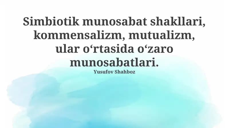 Simbioz munosabatlari