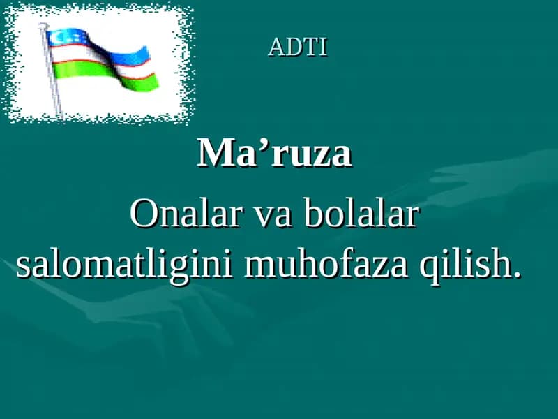 Onalik va Bolalikni Muxofaza Qilish