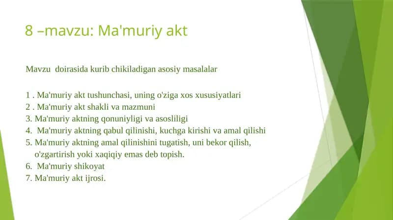 Ma'muriy akt taqdimot
