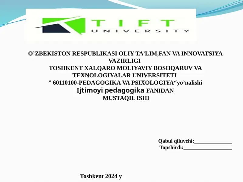 Ijtimoyi-pedagogik texnologiyalar