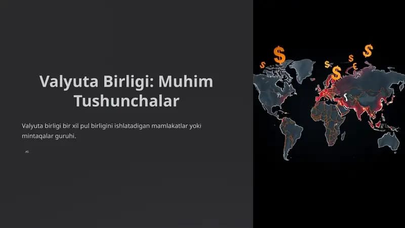 Valyuta Birligi: Muhim Tushunchalar
