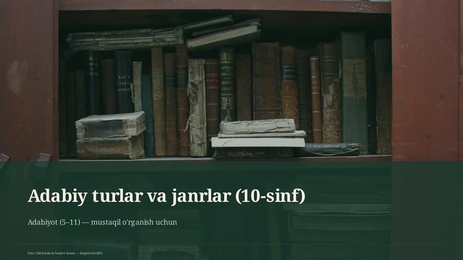 Adabiy turlar va janrlar (10-sinf)
