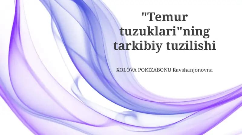 Temur tuzuklari