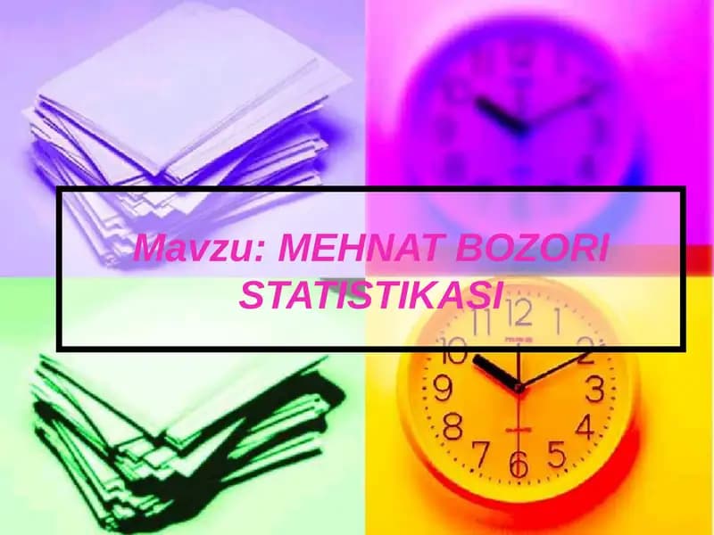 MEHNATBOZORI STATISTIKASI