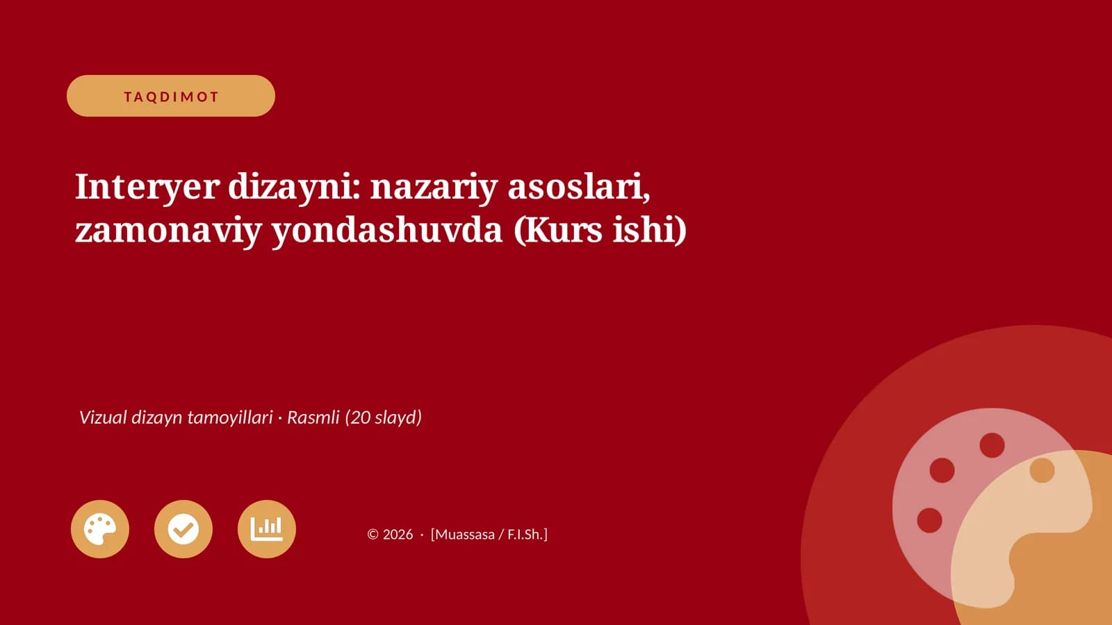 Interyer dizayni: nazariy asoslari, zamonaviy yondashuvda (Kurs ishi)