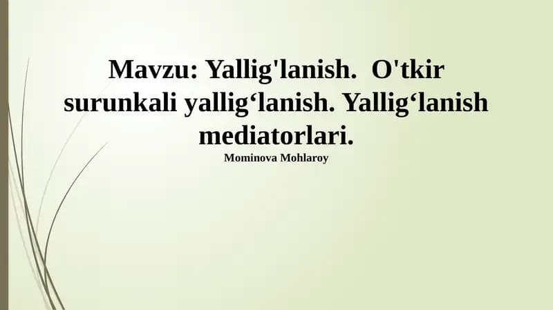 Yallig'lanish