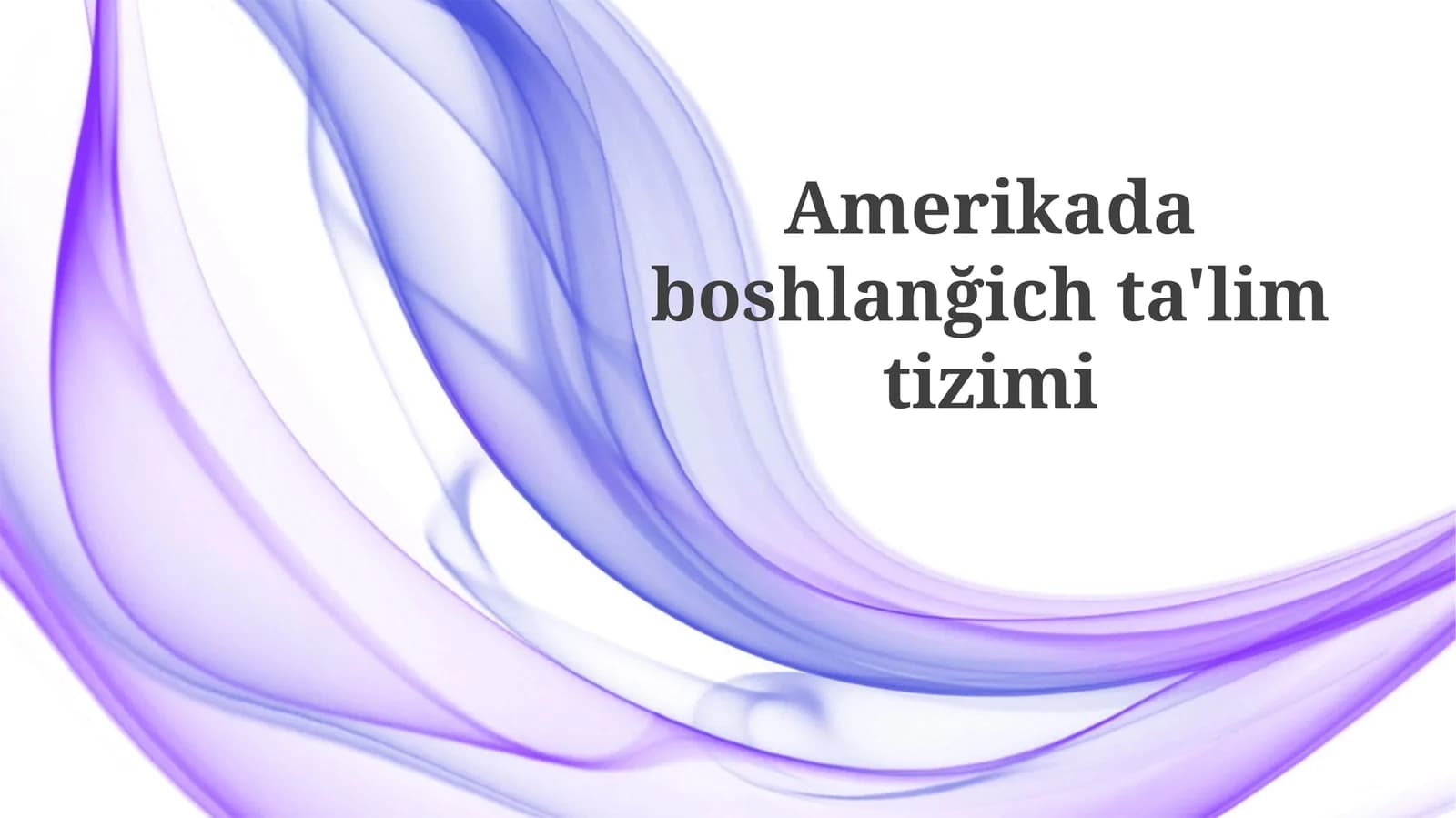 Amerika Boshlan'ich Ta'lim Tizimi