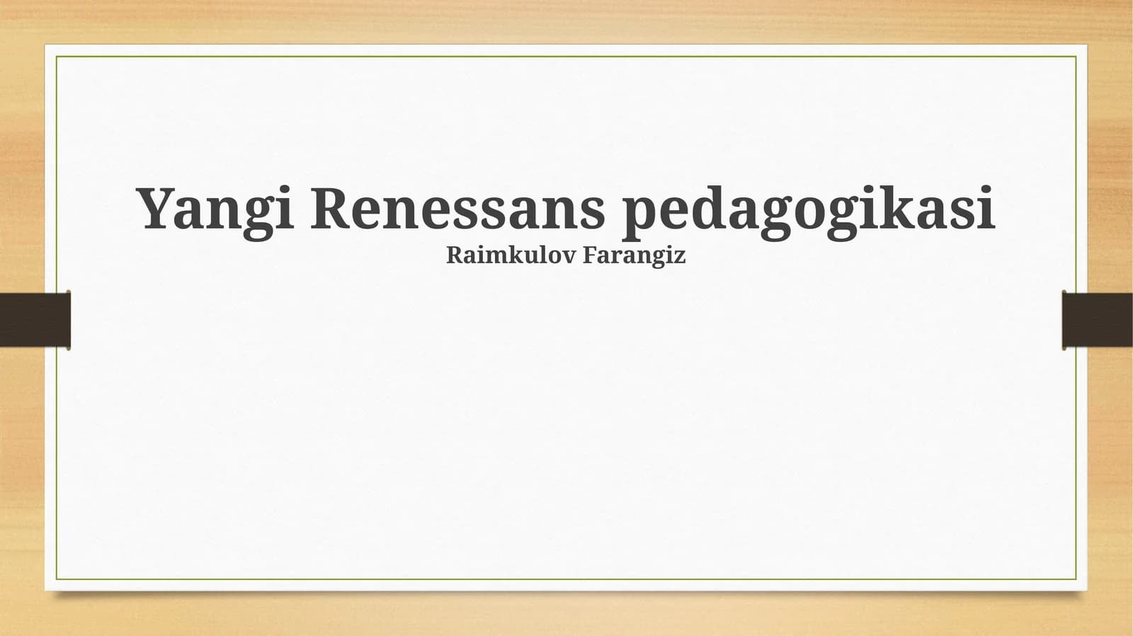 Yangi Uyg'onish pedagogikasi