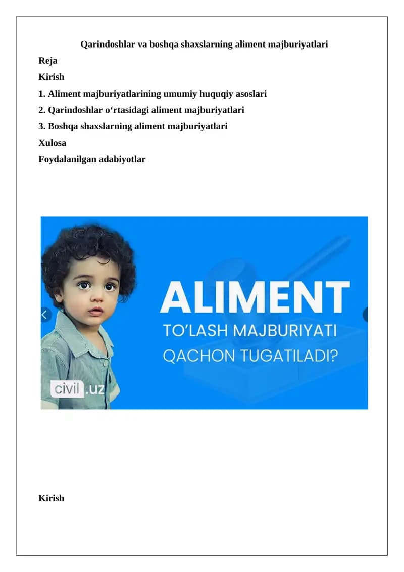 Aliment majburiyatlari