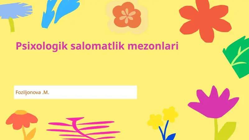 Psixologik Salomatlik Mezoni