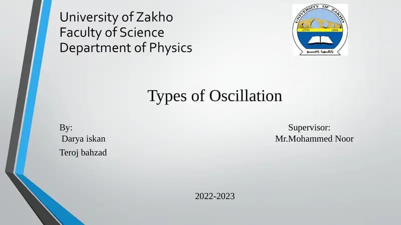 Types of Oscillation