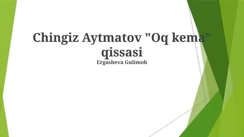 Oq kema qissasi