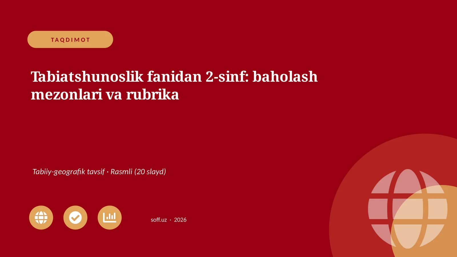 Tabiatshunoslik fanidan 2-sinf: baholash mezonlari va rubrika