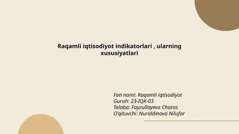 Raqamli iqtisodiyot