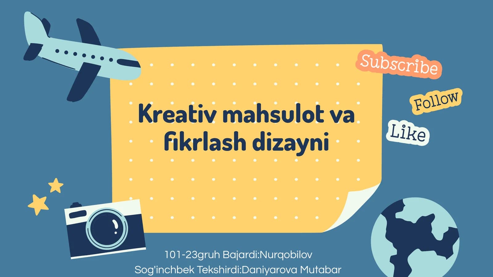 Kreativ mahsulot va fikrlash dizayni