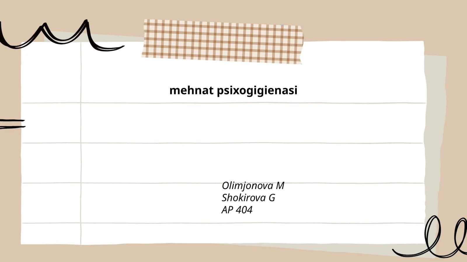 Mehnat psixogigienasi