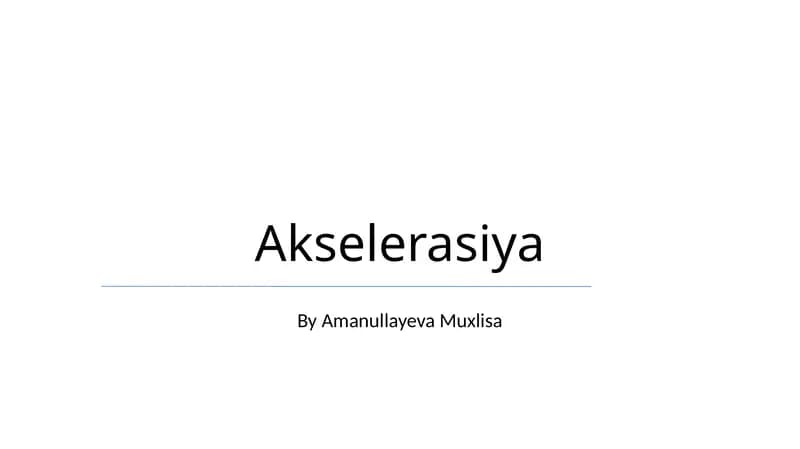 Akselerasiya