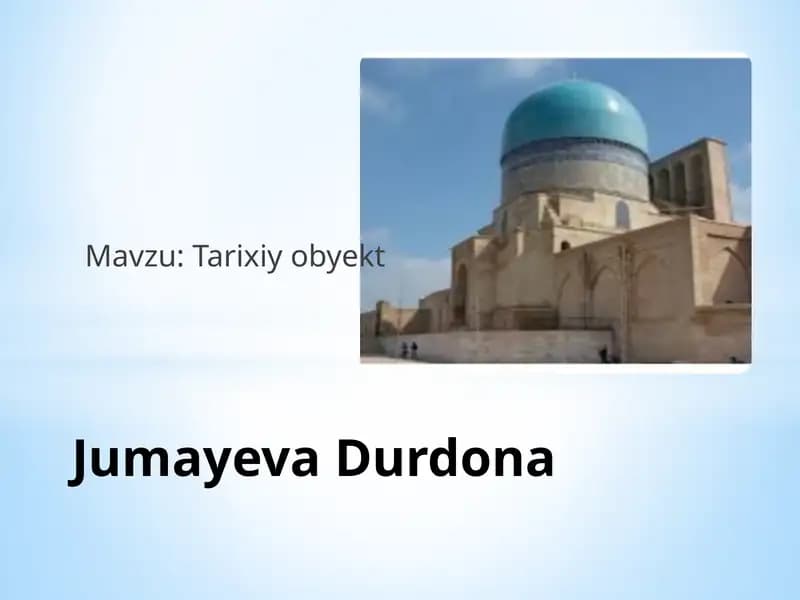 Tarixiy obyekt