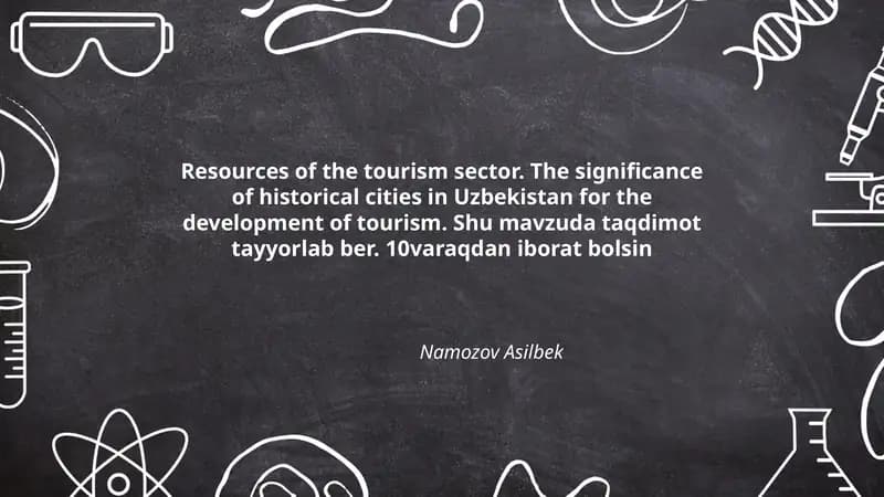 Resources of the tourism sector
