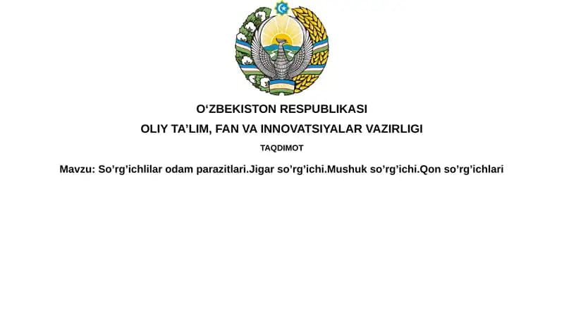 So’rg’ichlilar odam parazitlari