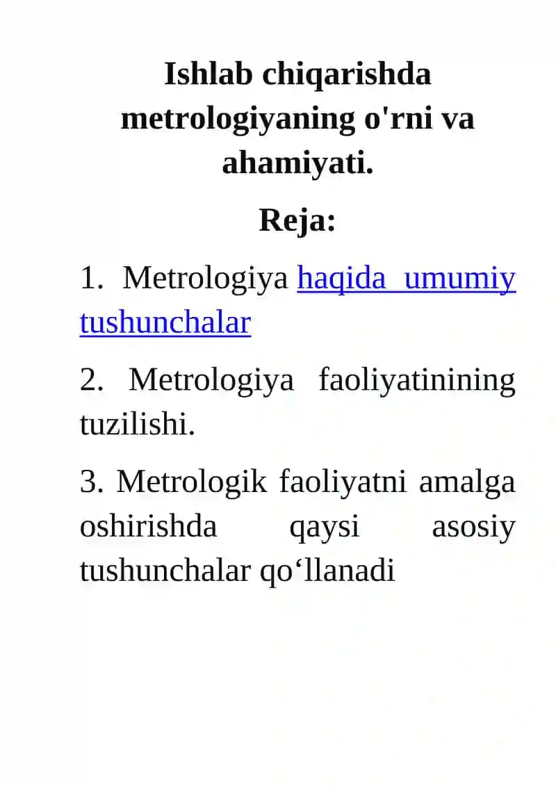 Metrologiya