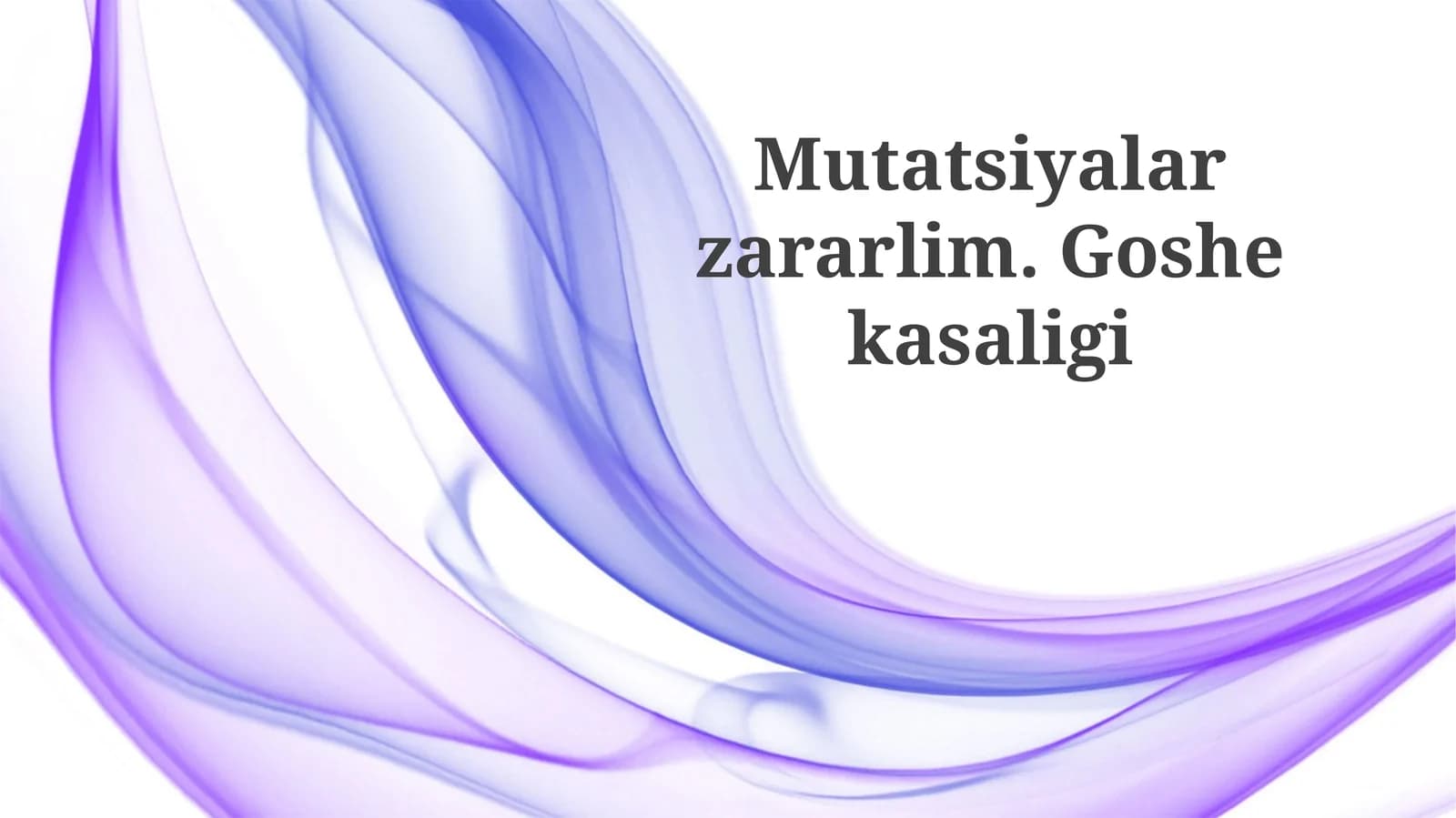 Mutatsiyalar Zararli: Umumiy Ma'lumot