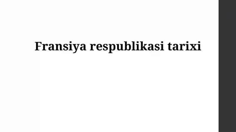 Fransiya respublikasi tarixi