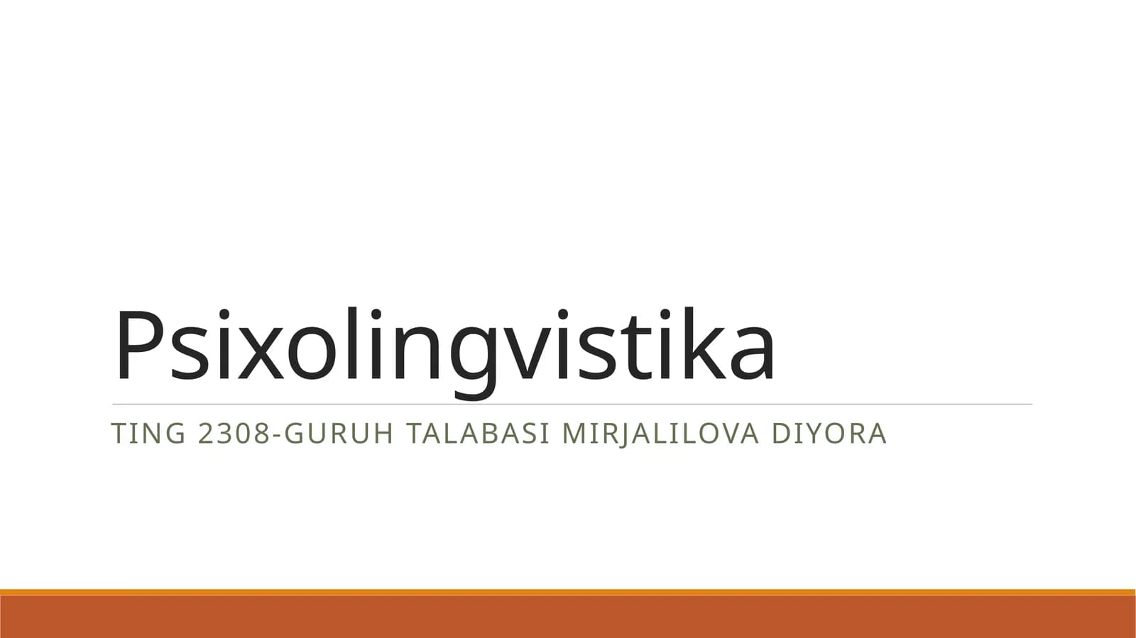 Psixolingvistika
