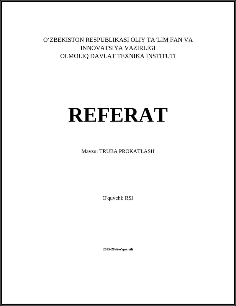 TRUBA PROKATLASH