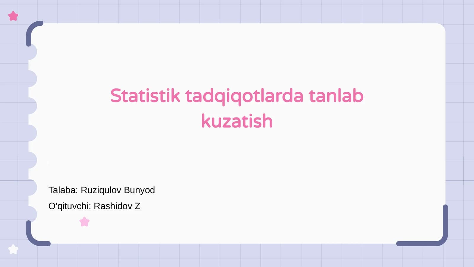 Statistik tadqiqotlarda tanlab kuzatish