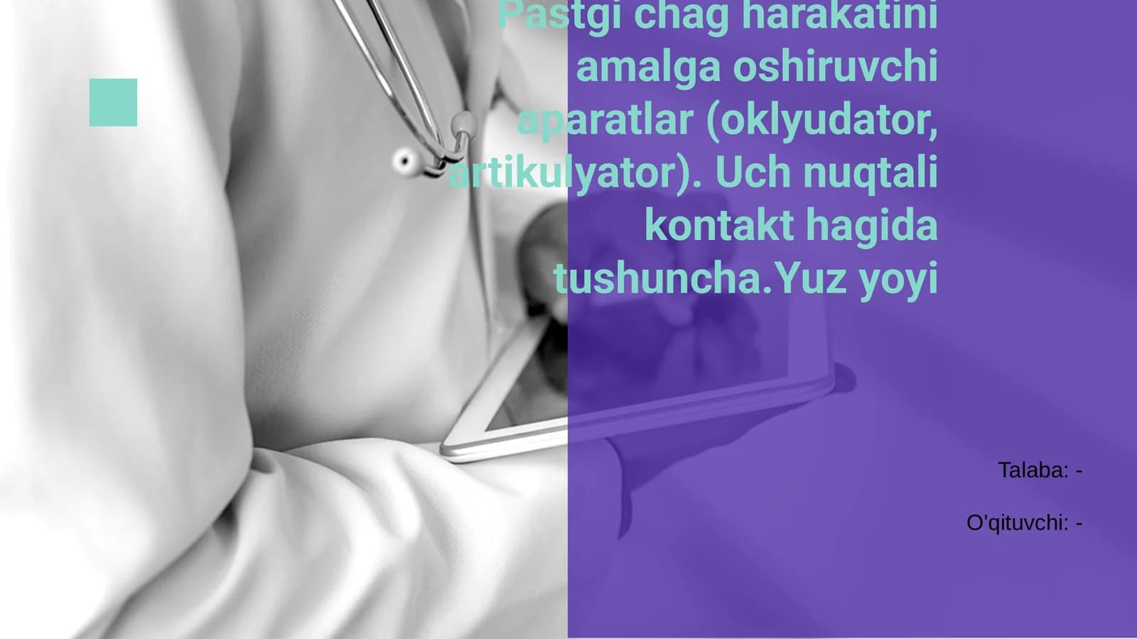 Pastgi chag harakatini amalga oshiruvchi apparatlar