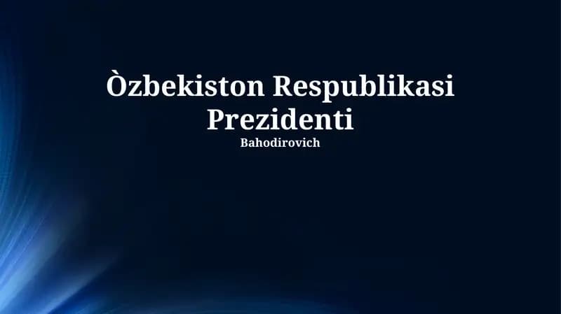 Oʻzbekiston Respublikasi Prezidenti